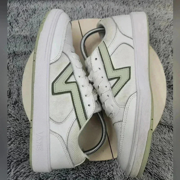 VANS Lowland CC ComfyCush Low White Green Unisex Men 8.5 Women 10 - Picture 5 of 9